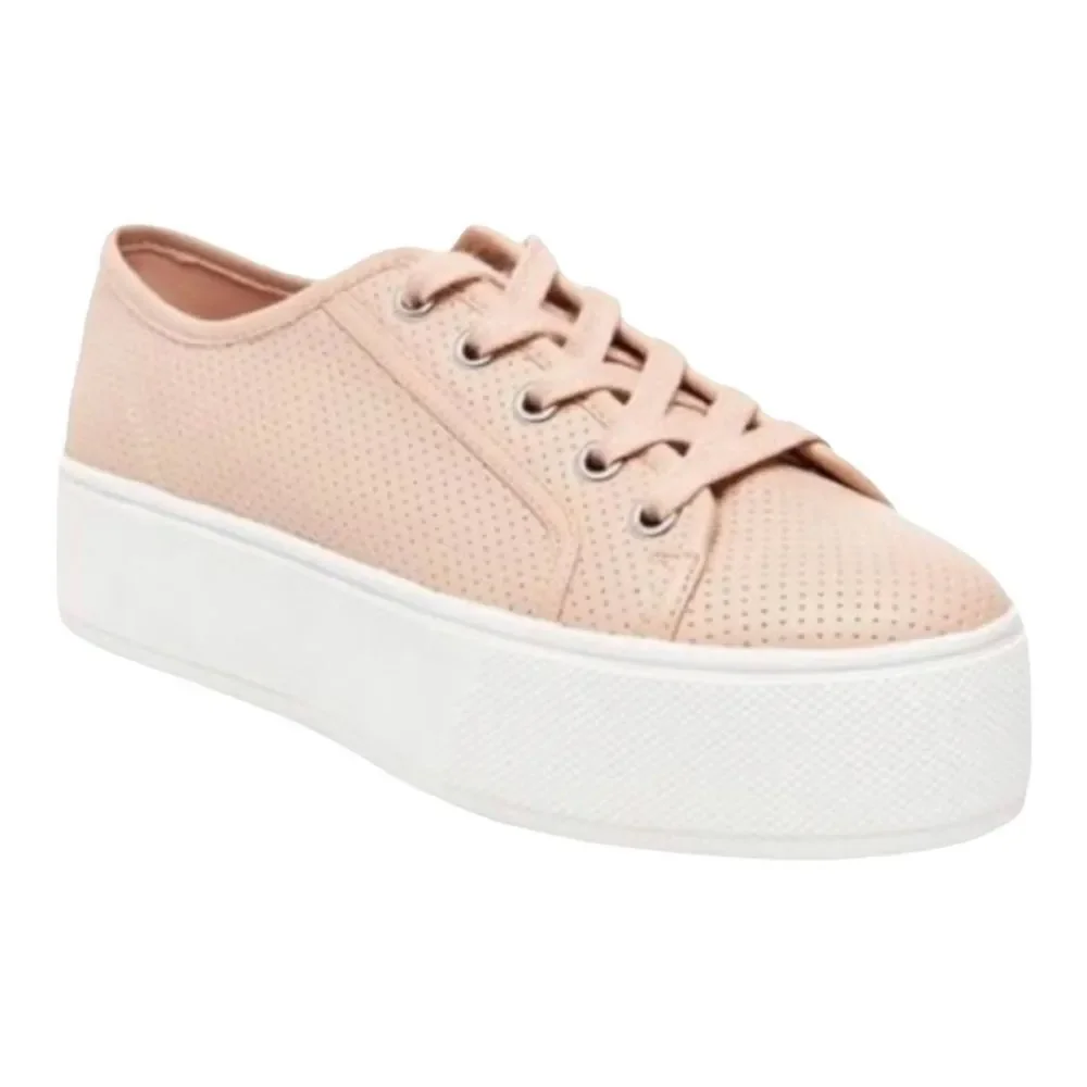 Pink Future Leather Lace Up Chunky Sole Sneakers by Steve Madden NEW